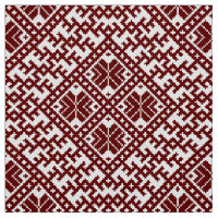Traditional Latvian Red and White Design pattern