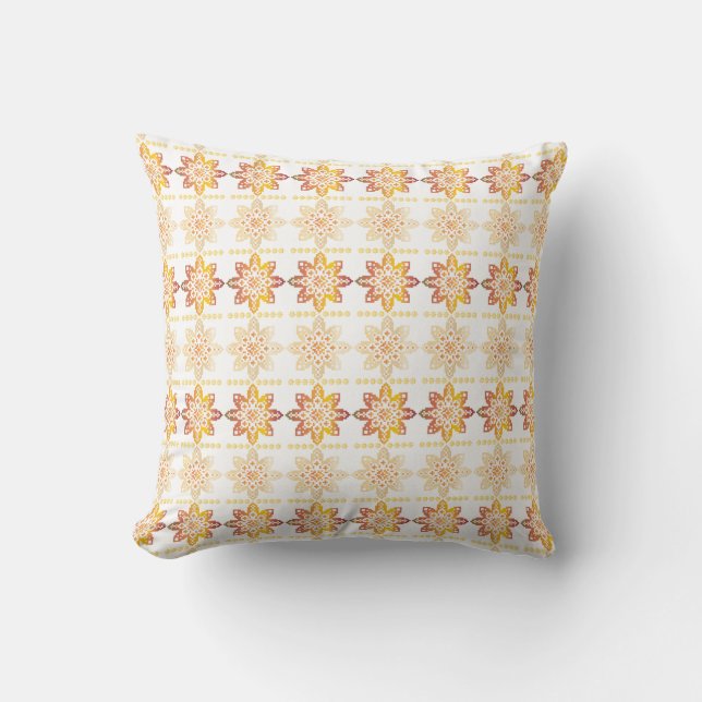 Traditional Latvian SUN sign geometric design VIII Cushion (Front)
