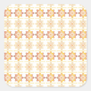 Traditional Latvian SUN sign geometric design VIII Square Sticker