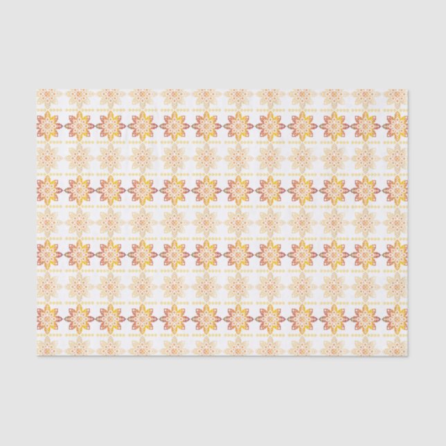 Traditional Latvian SUN sign geometric design VIII Tissue Paper (Front)