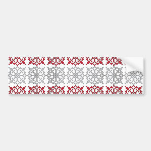 Traditional Latvian SUN sign geometric pattern I Bumper Sticker