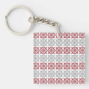 Traditional Latvian SUN sign geometric pattern I Key Ring