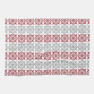 Traditional Latvian SUN sign geometric pattern I Tea Towel
