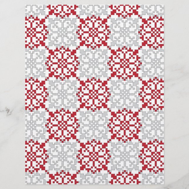 Traditional Latvian SUN sign geometric pattern III (Front)