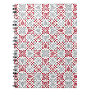 Traditional Latvian SUN sign geometric pattern III Notebook