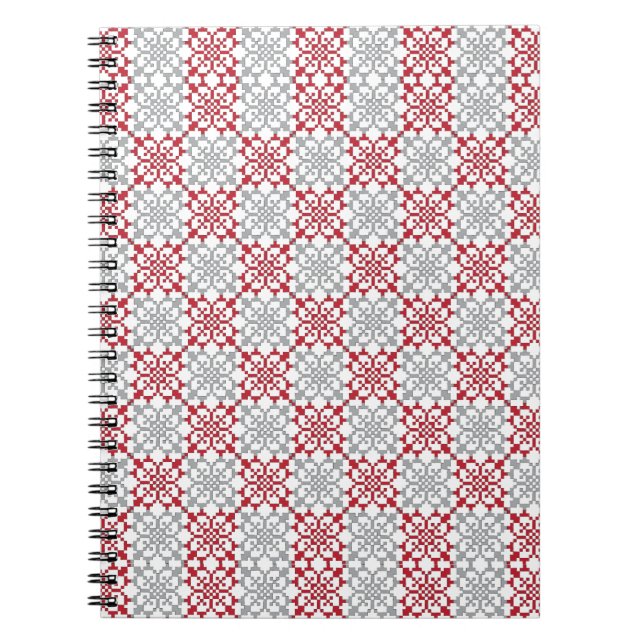 Traditional Latvian SUN sign geometric pattern III Notebook (Front)