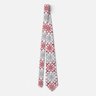 Traditional Latvian SUN sign geometric pattern III Tie