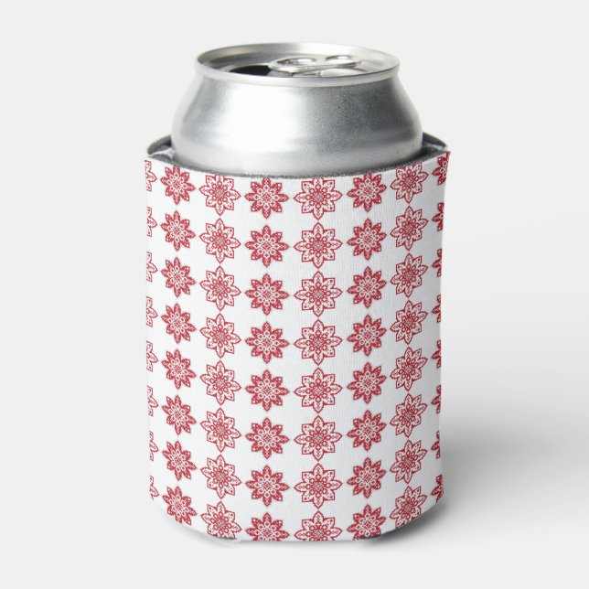 Traditional Latvian SUN sign geometric pattern IV Can Cooler (Can Front)