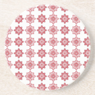 Traditional Latvian SUN sign geometric pattern IV Coaster
