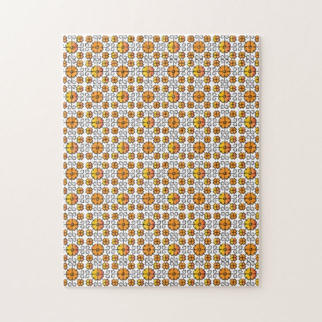 Traditional Latvian SUN sign geometric pattern V Jigsaw Puzzle (Vertical)