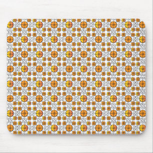 Traditional Latvian SUN sign geometric pattern V Mouse Pad