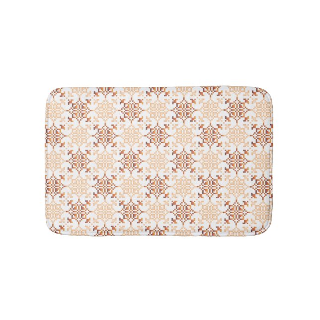 Traditional Latvian SUN sign geometric pattern VII Bath Mat (Front)