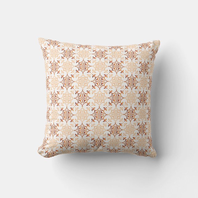 Traditional Latvian SUN sign geometric pattern VII Cushion (Front)