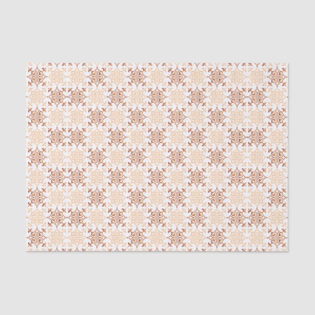 Traditional Latvian SUN sign geometric pattern VII Tissue Paper (Front)