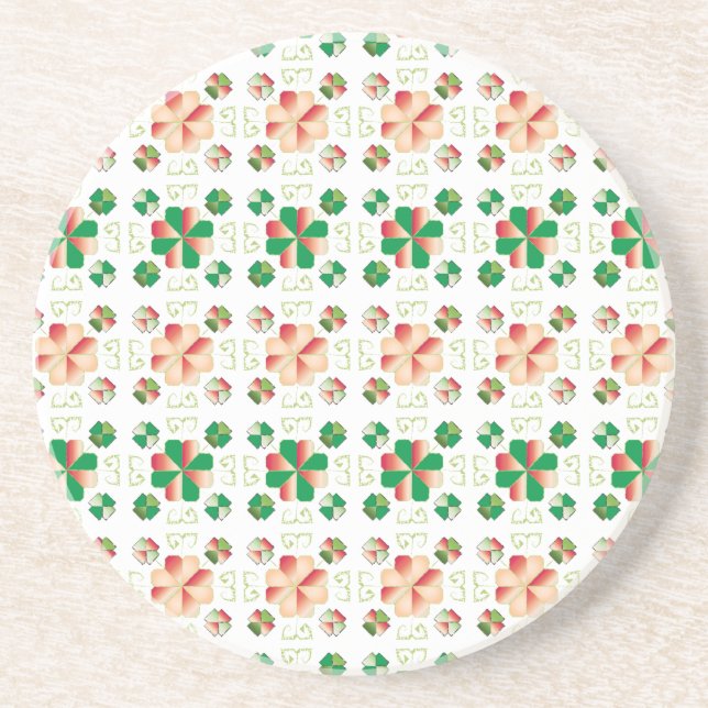 Traditional Latvian SUN sign geometric pattern X Coaster (Front)