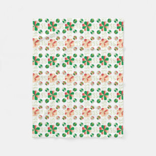 Traditional Latvian SUN sign geometric pattern X Fleece Blanket