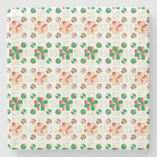 Traditional Latvian SUN sign geometric pattern X Stone Coaster