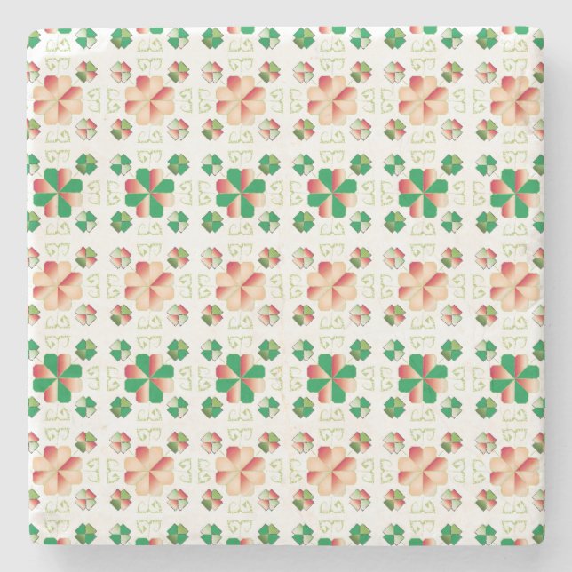 Traditional Latvian SUN sign geometric pattern X Stone Coaster (Front)