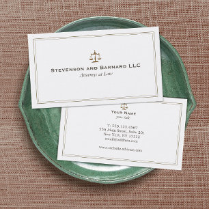 Traditional Lawyer Justice Scale Business Card