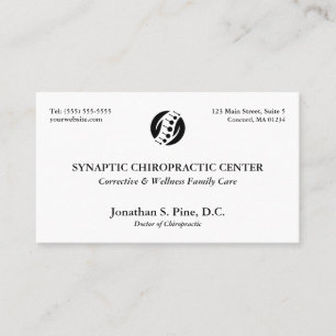 Traditional Layout Chiropractic Appointment Cards