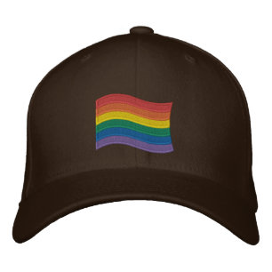 Traditional LGBTQ+ Pride Flag Embroidered Baseball Hat