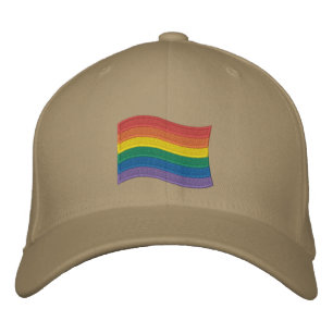 Traditional LGBTQ+ Pride Flag Embroidered Baseball Hat