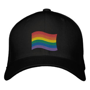 Traditional LGBTQ+ Pride Flag Embroidered Baseball Hat