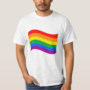 Traditional LGBTQ+ Pride Flag Wavy T-Shirt