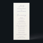Traditional Lilac Elegant Wedding Program<br><div class="desc">Classic style wedding program featuring a simple design with your monogram and the headers in an elegant calligraphy.</div>