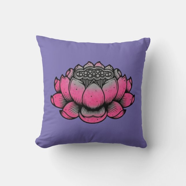 Traditional Lotus Flower Cushion (Front)