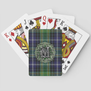 Traditional MacKellar Clan Tartan Plaid Monogram Playing Cards