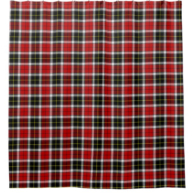 Traditional Macpherson Clan Plaid Tartan Shower Curtain (Front)
