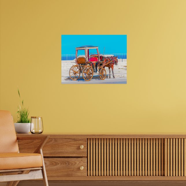 Traditional Maltese Horse Carriage (Karozzin) in V Poster (Living Room 2)