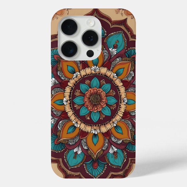 Traditional Mandala Art iPhone 15 Pro Case – Ethni (Back)