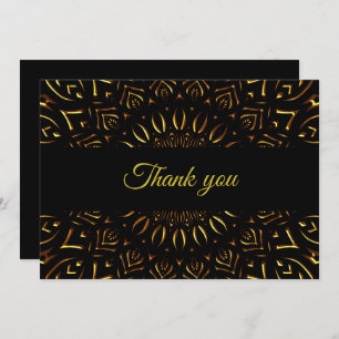Traditional mandala classic elegant luxury art dec thank you card