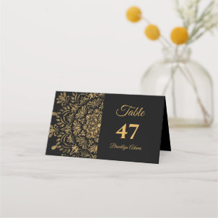 Traditional mandala classic elegant luxury wedding place card