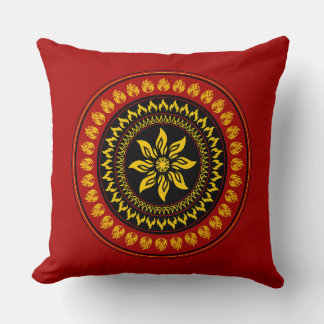 Traditional Mandala Sunburst Cushion
