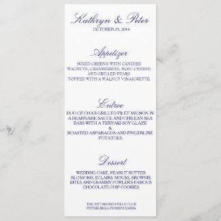 Traditional Marine Menu Card