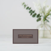 Traditional Masculine Professional  Business card (Standing Front)