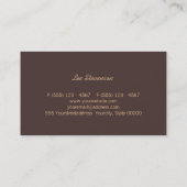 Traditional Masculine Professional  Business card (Back)