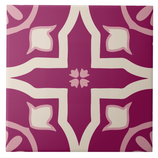 Traditional Mediterranean Portuguese Azulejo Ceramic Tile (Front)