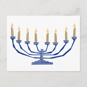 Traditional Menorah Postcard