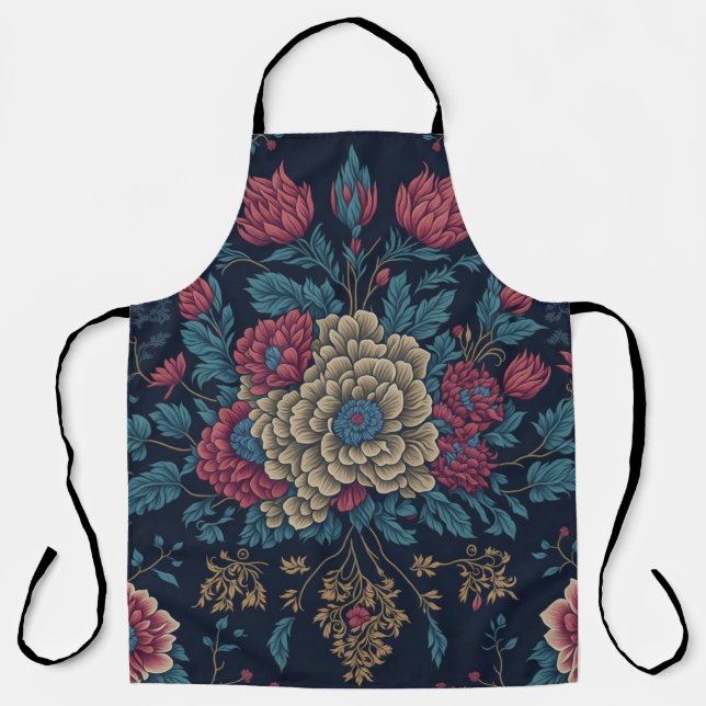 Traditional Mexican Embroidery Pattern Apron (Front)