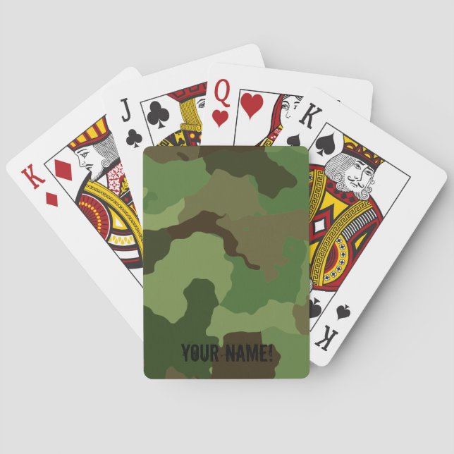 Traditional military camouflage. playing cards (Back)