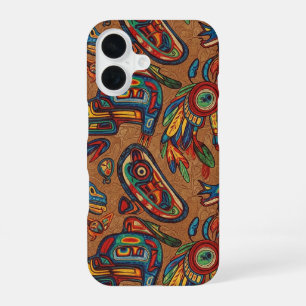 Traditional Mohawk Indian Art iPhone 16 Case