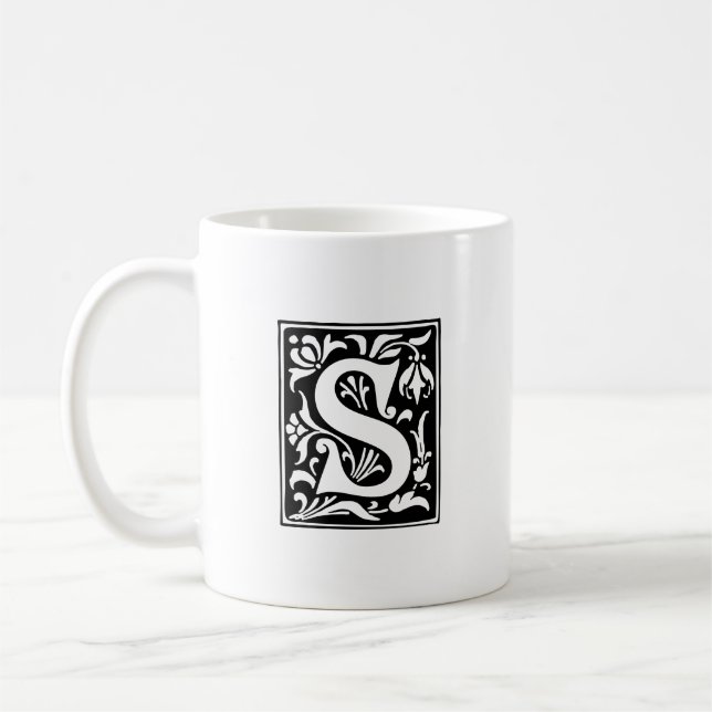 Traditional Monogram S Coffee Mug (Left)