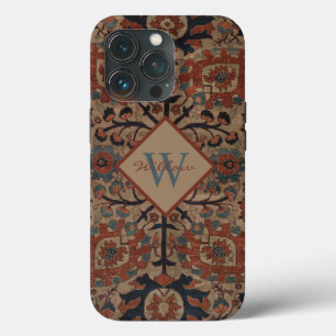 Traditional Monogrammed Oriental Persian Pattern iPhone 13 Pro Case