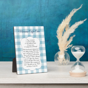 Traditional Moravian Coffee Cake Recipe Kitchen Plaque