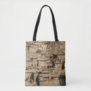 Traditional Moroccan village, archival architectur Tote Bag