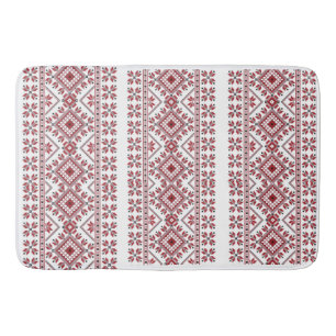 Traditional Motif, Romanian Traditional Motif T-S Bath Mat